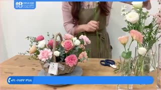 آموزش گل آرایی :: نحوه دیزاین سبد گل با گل های طبیعی