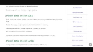 Piarom Dates Price Crystal Dates