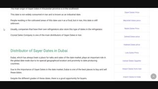 Sayer Dates Distributor Crystal Dates