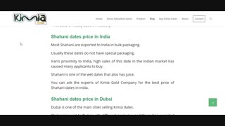 Shahani Dates Price Kimia Dates