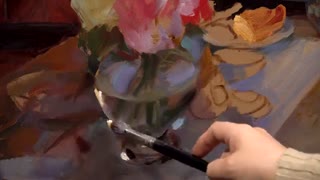 صبحانه- نقاشی رنگ روغن-سبک امپرسیون- نقاش Vladimir Volego