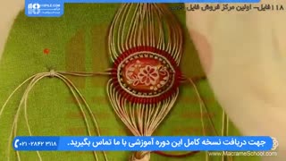 بافت  دستبند مکرومه _ ساخت دستبند مکرومه با سنگ برش خورده