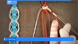 مکرومه بافی دستبند _ آموزش ساخت دستبند با مهره طرح ویکتوریا
