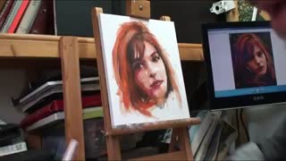 نقاشی پرتره - رنگ روغن - اکسپرسیو  Expressive Oil Painting