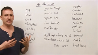 لغات مربوط به باشگاه ورزشی به انگلیسی ــ Exercising at the Gym