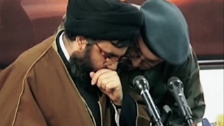 شهید حاج عماد مغنیه و سید مقاومت حضرت آیه الله سید حسن نصرالله در یک قاب