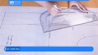 آموزش خیاطی مولر _ آموزش کشیدن الگوی یقه انگلیسی