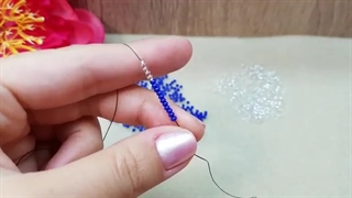 گیپور آبی نقره ایی