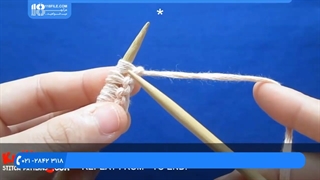 آموزش بافتنی مبتدی _ نحوه بافت شالگردن با دو میل