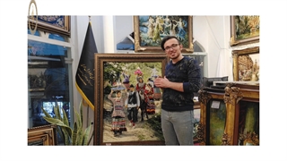 تابلوفرش دستباف جهاز بران گیلک - تابلوفرش ابری