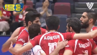 امتیاز ست دیدنی والیبال ایران در مقابل فرانسه