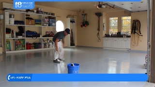 درزگیری و پر کردن فرورفتگی‌های قبل از اجرای کفپوش اپوکسی سه بعدی