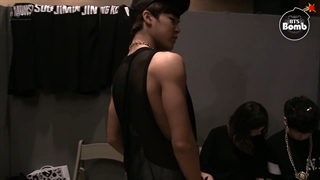 بنگتن بمب ۱۴ بی تی اس bts bangtan bomb EP 14 Jimin's See through Sleeveless Shirt + ( زیرنویس فارسی )