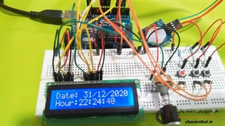 چطور با برد آردوینو ساعت و تقویم دقیق قابل تنظیم بسازیم؟