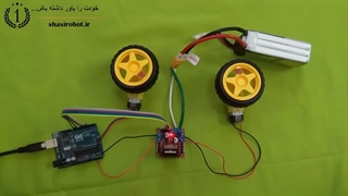 راه اندازی موتور DC با برد آردوینو و ماژول L298 بهمراه کد سورس
