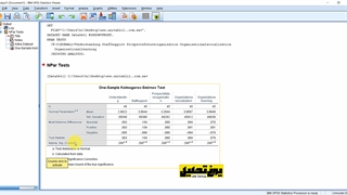 آزمون کولموگروف اسمیرنوف در spss