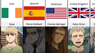 ملیت کاراکترهای اتک