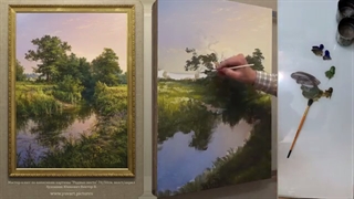 منظره تابستان - آکرولیک- رئالیسم