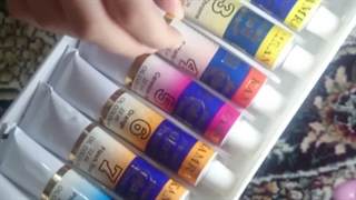 آنباکس وسایل نقاشی با رنگ روغن