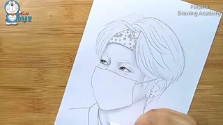 آموزش نقاشی تهیونگ گام به گام