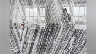 نصب سنگ اسلب دیوار (گروه رامان استون)