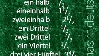 132 کسرها در زبان آلمانی