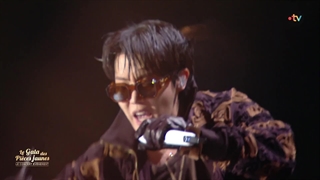 اجرای جیهوپ در مراسم le gala de pieces jaunes با آهنگ های mic drop+ more on the street  ...