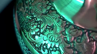 گلدان مس و فیروزه