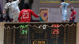 دیدار تیم های آلومینیوم اراک و شهید چمران لارستان در لیگ برتر هندبال