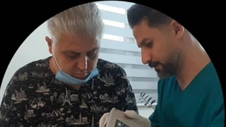 کاشت دندان آقای مهماندوست در مطب دکتر پورصادقی