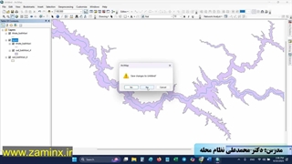 پردازش پلیگون در gis با لایه line